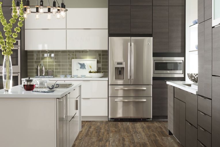 green tile backsplash in a stylish kitchen