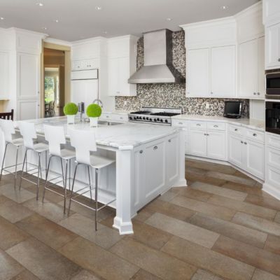 countertops in a bright kitchen